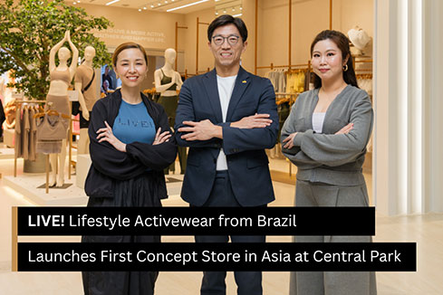 LIVE! Lifestyle Activewear from Brazil Launches First Concept Store in Asia at Central Dusit